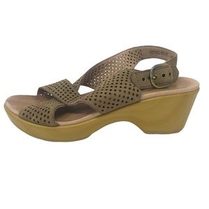 Dansko Jacinda Leather Sling Back Sandals-walnut